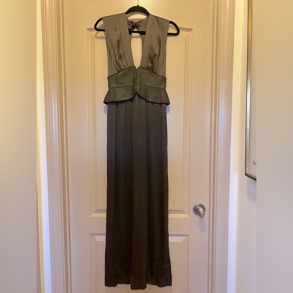 Zac Posen. Raw silk. Black tie gown.